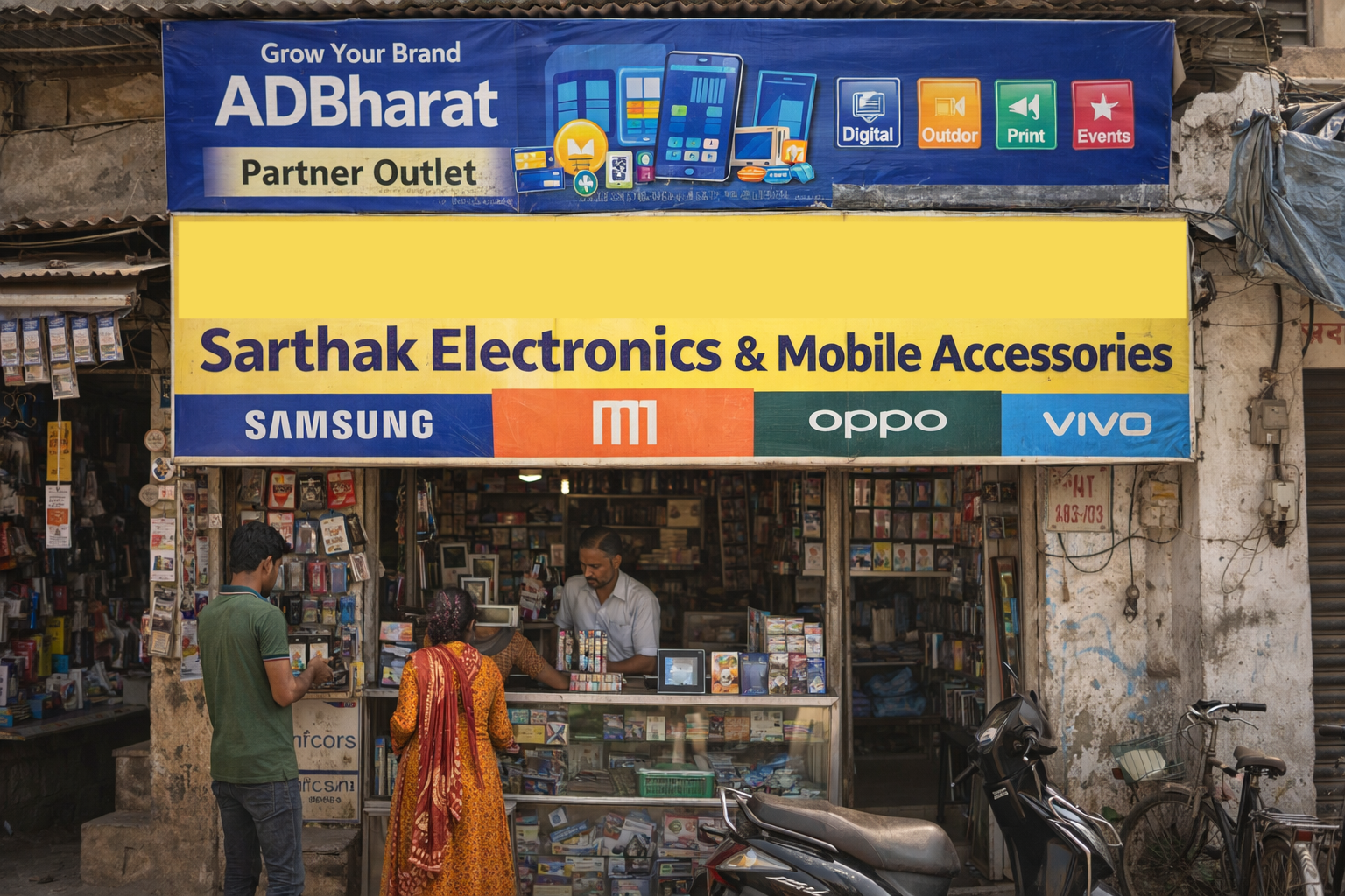 Dealer outlet signage and branded board